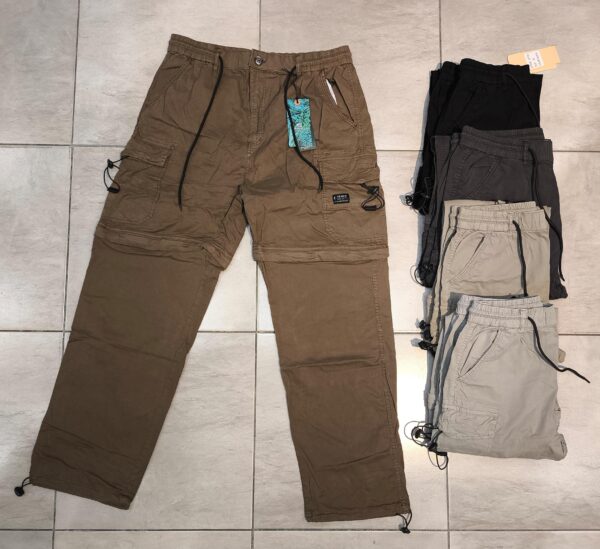 Pantalón gabardina cargo desmontables importado