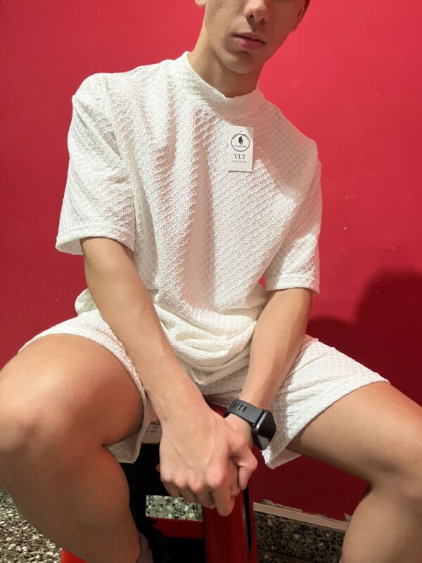 Conjunto remera y short tejido