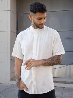 Camisa Lino cuello mao