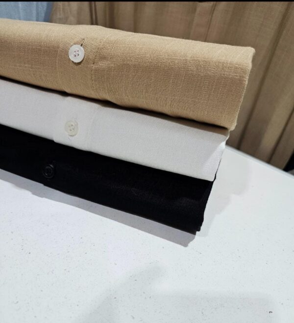 Camisa Lino cuello mao