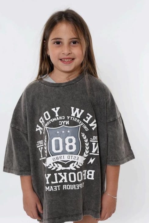 Remera algodón overzise lavada