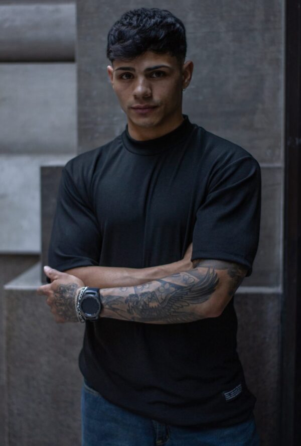 remera micro morley elastizado corte oversize