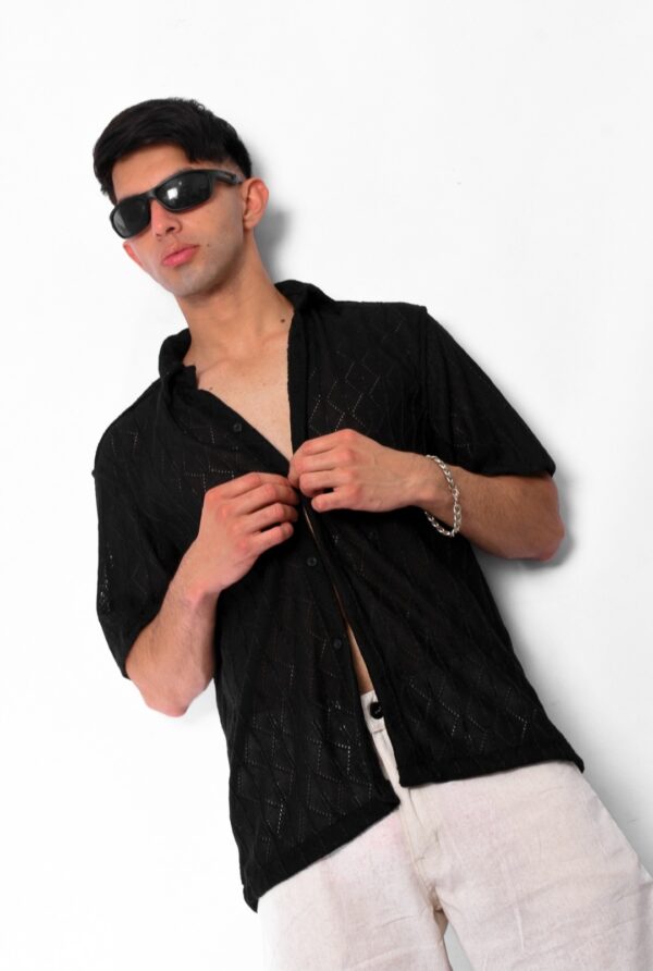 Camisa crochet corte regular